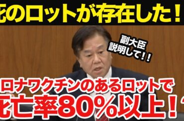 【衝撃】コロナワクチン接種後の死亡率80%越え！？コロナワクチンの闇を次々に明らかにする原口議員！【立憲民主党】#国会中継 #原口一博