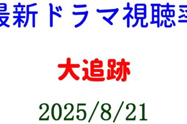 大追跡 視聴率アップ☆視聴率速報☆2025年8月21日