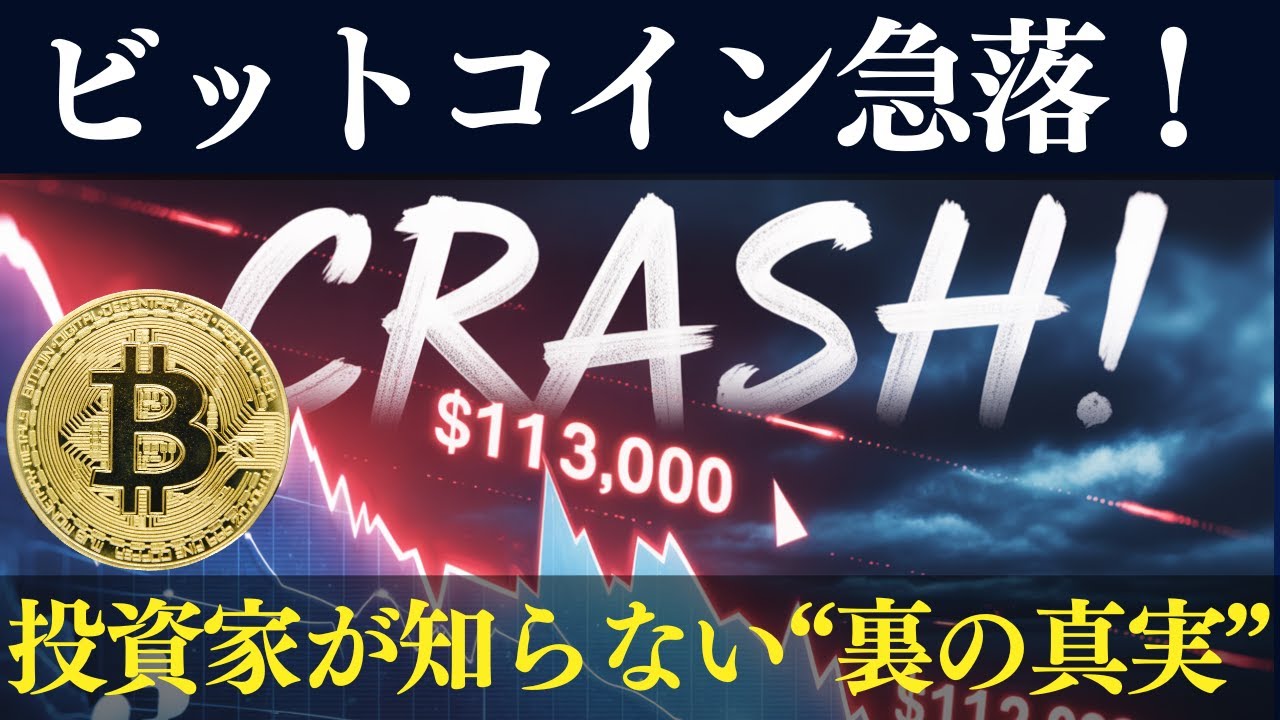 【緊急】ビットコイン急落!113,000ドル割れ…投資家が知らない裏の真実とは? 【緊急】ビットコイン急落!113,000ドル割れ…投資家が知らない裏の真実とは?