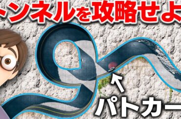 【BeamNG】ヤバすぎるトンネルを攻略！クネクネ道をパトカーで最後まで行ける？これは攻略不可能レベルの道！車がリアルに壊れるゲーム【ほぅ】