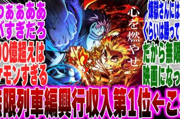 【映画鬼滅の刃】無限列車編という日本歴代興行収入第1位を記録したアニメ映画【鬼滅の刃 反応集】【ネタバレ注意】
