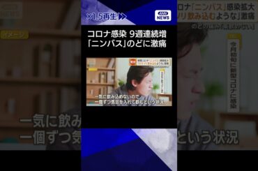 【ニュース】新型コロナ「ニンバス」猛威　感染者9週連続増　「痛み止めも一気に飲めない」激痛#shorts
