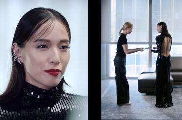 戸田恵梨香、背中ざっくりドレスで登場！流暢な英語で語る　LANCOME ブランドムービー