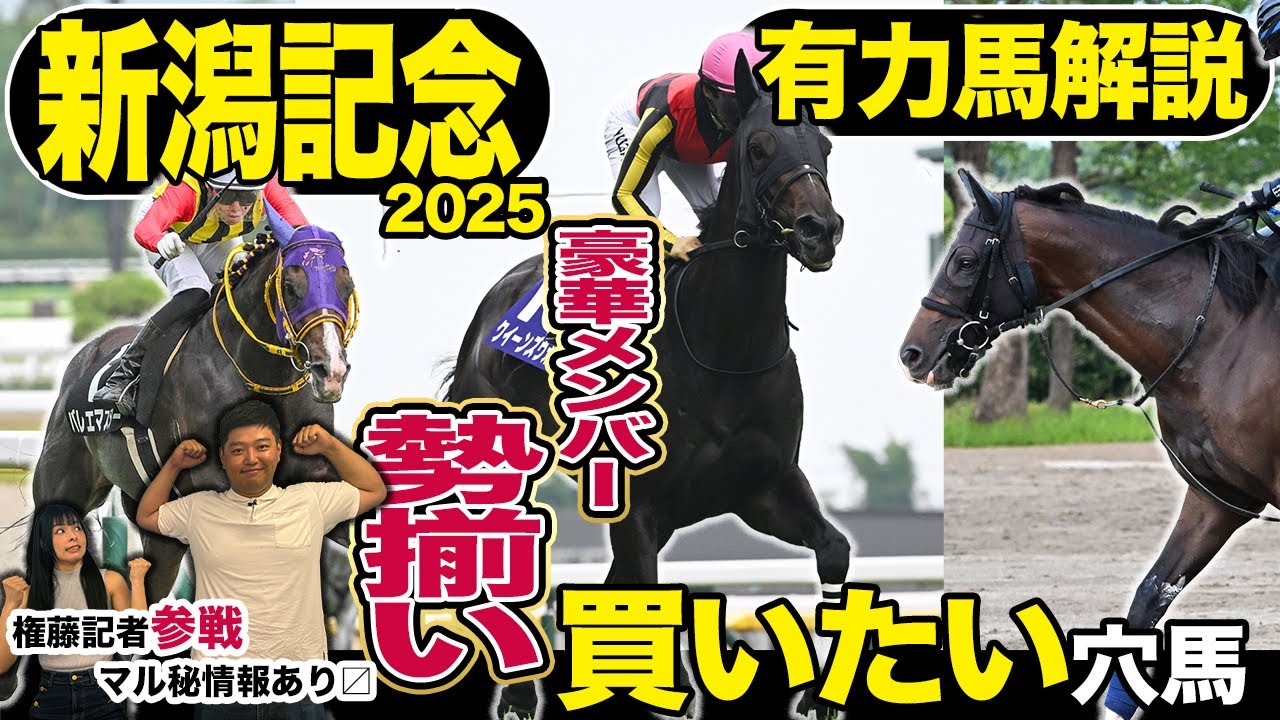 《東スポ競馬ニュース》【新潟記念2025】権藤記者が久しぶりの登場!もちろんお得な情報を持ってきてくれました!豪華メンバーの中で推したい穴馬とは…?有力馬を競馬記者が解説! 《東スポ競馬ニュース》【新潟記念2025】権藤記者が久しぶりの登場!もちろんお得な情報を持ってきてくれました!豪華メンバーの中で推したい穴馬とは…?有力馬を競馬記者が解説!