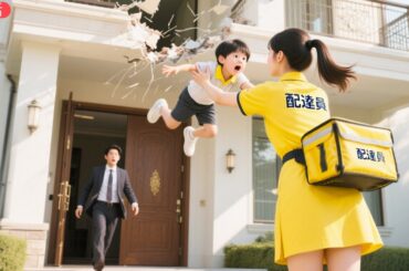 女性宅配員が2階から落ちた子供を救う！その瞬間を見たCEOは彼女の優しさに心を打たれ、一瞬で恋に落ちた！