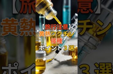 【旅行注意】黄熱ワクチン接種ポイント３選  #雑学 #shorts