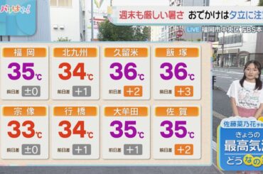 佐藤菜乃花気象予報士のお天気情報　バリはやッ!　8月29日
