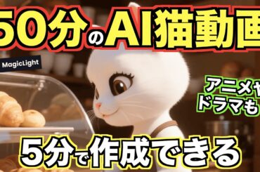 50分のAI猫動画・アニメ・ドラマを生成できる！MagicLightAIの使い方を解説【おすすめAIツール】