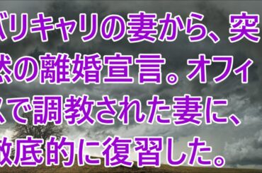 【修羅場】バリキャリの妻から、突然の離婚宣言。オフィスで調教された妻に、徹底的に復習した。