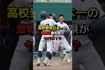 高校野球日本一の激戦区・愛知県がヤバい！？　#プロ野球#野球
