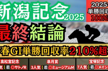 【新潟記念2025】オッズ的に期待値高めのアノ馬から勝負！厳選3頭に絞って的中狙う！【最終結論】