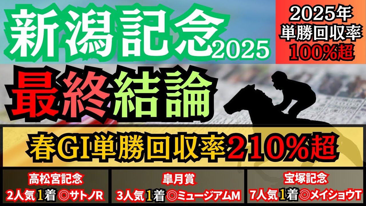 【新潟記念2025】オッズ的に期待値高めのアノ馬から勝負!厳選3頭に絞って的中狙う!【最終結論】 【新潟記念2025】オッズ的に期待値高めのアノ馬から勝負!厳選3頭に絞って的中狙う!【最終結論】
