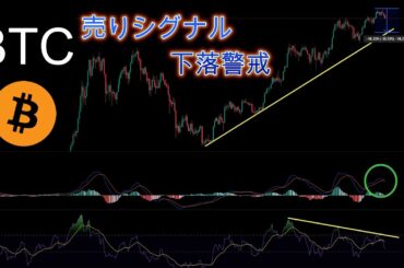 ビットコイン売りシグナル発生で下落トレンド警戒。暗号資産（仮想通貨）【BTC】