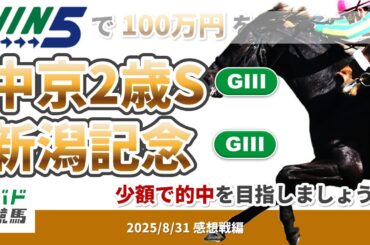 【WIN5で100万円感想戦編】2025年8月31日（日）中京2歳S・新潟記念【競馬】