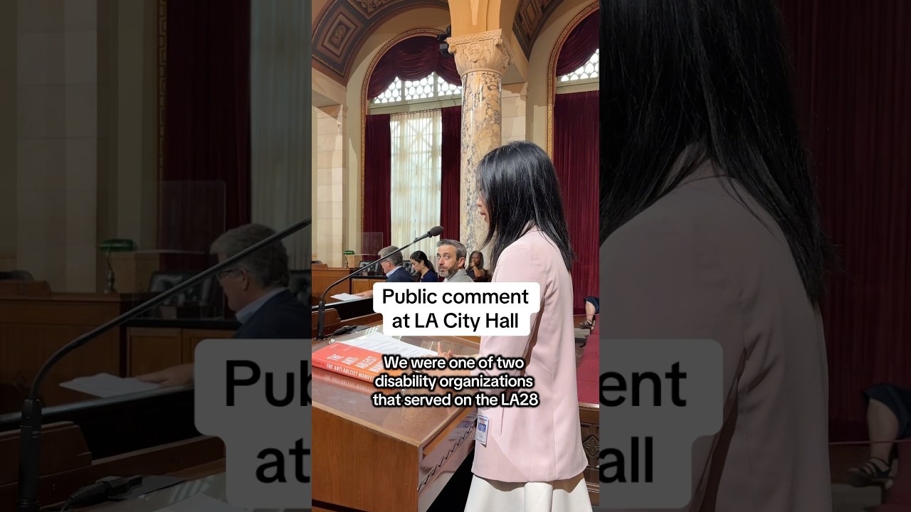 ロサンゼルス市役所で障害者中心のLA28オリンピック・パラリンピック競技大会に関するパブリックコメントが行われた。 ロサンゼルス市役所で障害者中心のLA28オリンピック・パラリンピック競技大会に関するパブリックコメントが行われた。