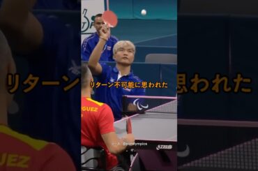 パラリンピックのバック・スピンショット