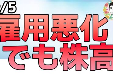 雇用悪化でも株高！利下げ期待が優勢！【9/5 米国株ニュース】