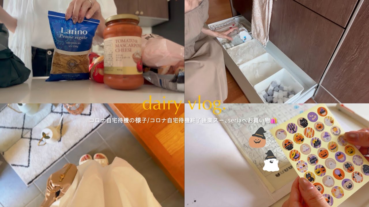 【主婦Vlog】コロナ陽性🦠自宅待機の様子/自宅待機後のお買い物🛍️キッチン収納見直し🧺/業スー、seria購入品紹介 【主婦Vlog】コロナ陽性🦠自宅待機の様子/自宅待機後のお買い物🛍️キッチン収納見直し🧺/業スー、seria購入品紹介