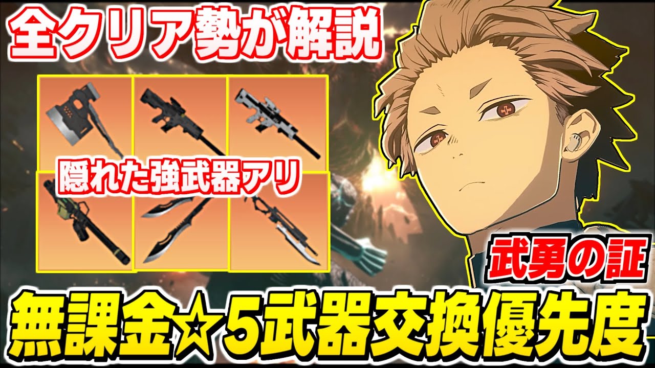 【怪獣8号】※絶対にミスできない!☆5武器配布の”武勇の証”交換優先度・おすすめキャラを解説【怪獣8号 THE GAME】 【怪獣8号】※絶対にミスできない!☆5武器配布の"武勇の証"交換優先度・おすすめキャラを解説【怪獣8号 THE GAME】