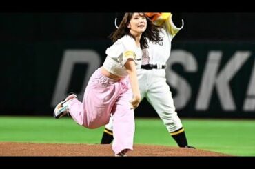 【ソフトバンク連勝伝説】内田真礼がまた始球式‼️💥6戦6勝なるか⁉️✨【勝利の女神降臨】