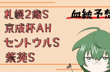 【血統予想】札幌2歳S & 京成杯AH & セントウルS & 紫苑S 2025 #血統