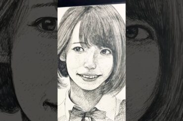 橋本奈々未さん作画動画公開中⬆️ #乃木坂46 #橋本奈々未 #ななみん #ペン画 #drawing #ペンで描く乃木坂46