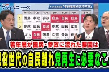 【若年層が自民離れ】年齢階層別支持政党に見る自民党再生に必要なこと 小野寺五典×内山融×水内茂幸 2025/9/9放送＜後編＞