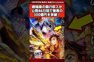 【鬼滅の刃】劇場版の興行収入が公開46日間で驚異の300億円を突破！ #反応集