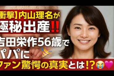 👶✨【衝撃】内山理名が極秘出産‼️ 吉田栄作56歳でパパに🎉 ファン驚愕の真実とは⁉️😭💖