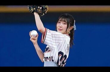 ✨⚾美人声優・日高里菜さんノーバウンド投球‼️神宮球場が大歓声に包まれた豪快始球式🎀🔥