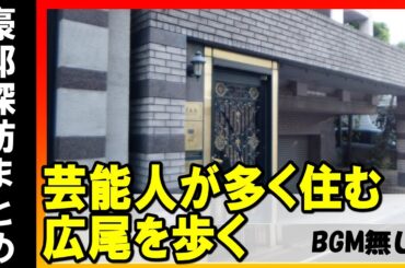 【芸能人が住む街】東京・広尾の高級住宅地を歩いてみた BGM無し