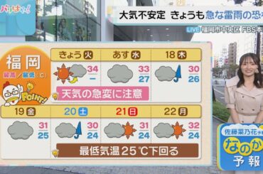 佐藤菜乃花気象予報士のお天気情報　バリはやッ!　9月16日