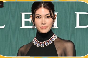 森星、黒のシースルードレスで魅了「ブルガリの色石を引き立たせるように」　「ブルガリ」フォトコールに登場