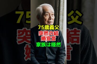 75歳義父、突然の結婚宣言！家族は信じられない表情に