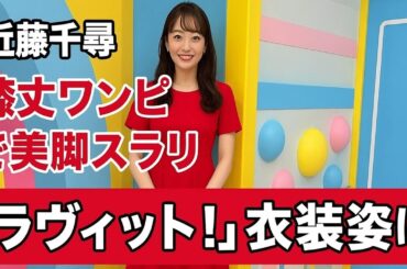 ✅近藤千尋、膝丈ワン❤️ピで美脚スラリ「ラヴィット😘！」衣装姿に「赤が似合う」「スタイル良😁すぎ」の声