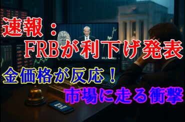 速報：FRBが利下げ発表、金価格が反応！市場に走る衝撃