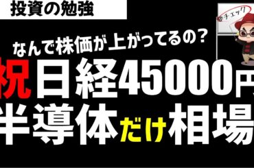 祝！日経平均株価45000円達成！なんで株価は上がっているのか？ズボラ株投資