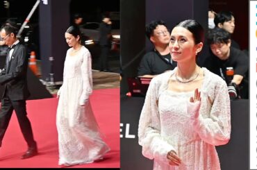 柴咲コウ、純白衣装で釜山国際映画祭レッドカーペットに登場！／映画『兄を持ち運べるサイズに』