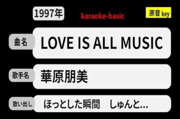 カラオケ，　LOVE IS ALL MUSIC， 華原朋美