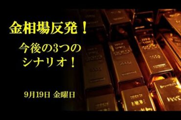 金相場反発！今後の3つのシナリオ！9月19日 金曜日