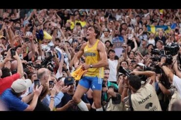 🎉🏟️ 歴史的瞬間！デュプランティス６m３０世界新記録を樹立、国立競技場が歓喜に包まれる✨