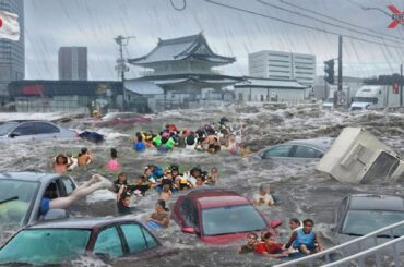 日本で大混乱 — 巨大洪水が東京を飲み込み、道路が川に変わる！