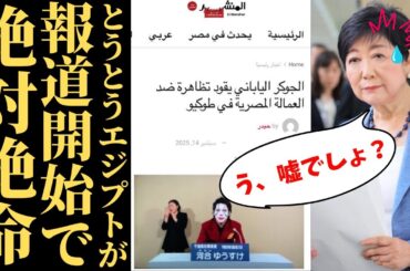 【国際的恥】小池百合子都知事デモがエジプト報道に拡散…沈黙する日本メディアの深刻すぎる現実