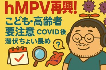 【医療者向け・音声のみ】ヒトメタニューモウイルス再興：コロナ禍が変えた流行の今と未来〜潜伏期間長め？子供と高齢者が要注意！特効薬・ワクチン開発最前線〜　Lancet ID