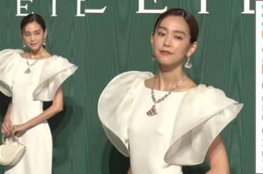 桐谷美玲が純白ドレス「これからの人生もっともっと輝いて行けたら」／「ブルガリ カレイドス　色彩・文化・技巧」 オープニングデイ フォトコール