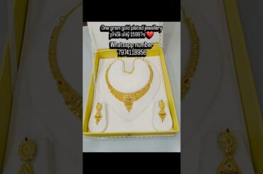 One gram gold plated jewellery price only 1599 rs ❤️ #song #wedding #jewellery #fashion #gold
