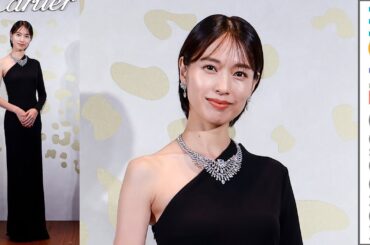 戸田恵梨香、美ボディ際立つ黒ドレスで登場／「カルティエ 銀座4丁目ブティック」オープニングイベント