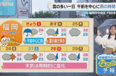 佐藤菜乃花気象予報士のお天気情報　バリはやッ!　9月23日