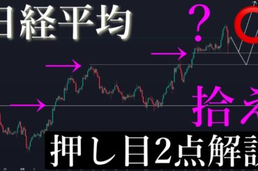 🚀「買い場」押し目2点解説します。日経平均株価/Ni225