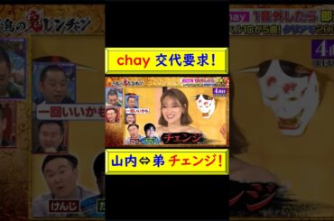 chay、かまいたち山内と弟を交代要求！ #chay #山内 交代 #チェンジ #山内 OUT #鬼ハード #鬼レンチャン #3度目 #鬼ハード #狂言 #正義 #戦力 山内以上 @トレンドコラボ